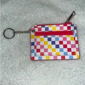 checkered wallet with keyring